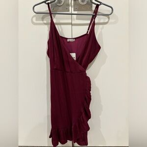 Free People- Wrap Dress- Plum- Small